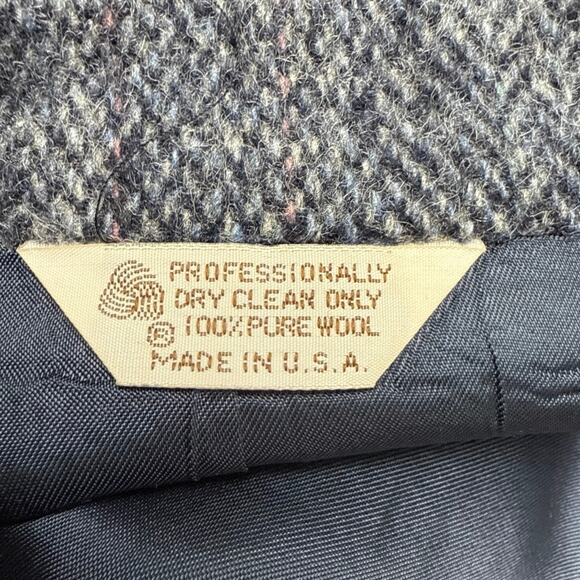 Vintage Hunt Valley Men’s Size 42R Wool Blazer Blue Tweed USA Made Work Preppy - Picture 4 of 6